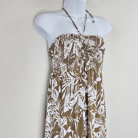 Tommy Bahama Dresses & Skirts - Tommy Bahama Maxi Dress Smocked Halter Hawaiian Floral Print Flowy Size SP